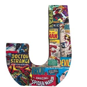 Marvel Comic Letter J Wall Decor Comic Iron Man Spiderman Captain America Hulk